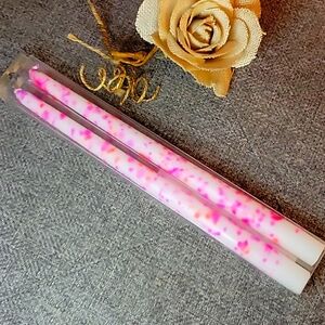 NWT Pink Party Taper Candles 12"